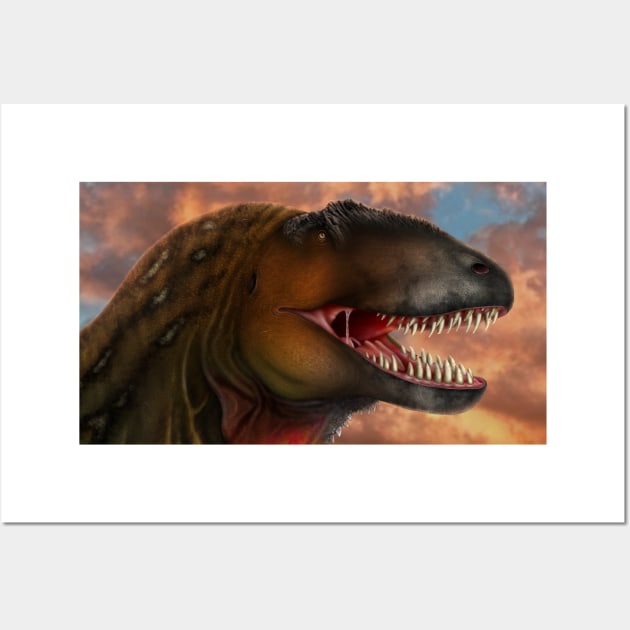 Carcharodontosaurus saharicus Paleoart Wall Art by saradrawspaleo